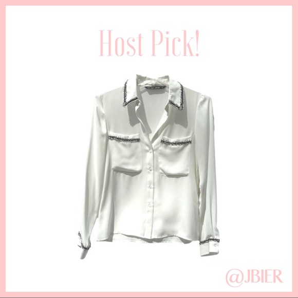 Zara Button Down Blouse - Picture 1 of 4